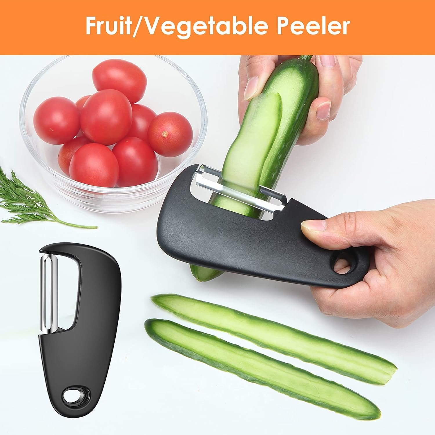 Pisol Kitchen Unique Gadgets Set 6 Pieces, Space Saving, Cheese Grater, Bottle Opener, Fruit Vegetable Peeler, Pizza Cutter, Garlic Ginger Grinder, Herb Stripper Gift Set - Image 5