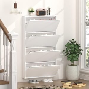 GREATMEET Slim Wall Mounted Metal S...