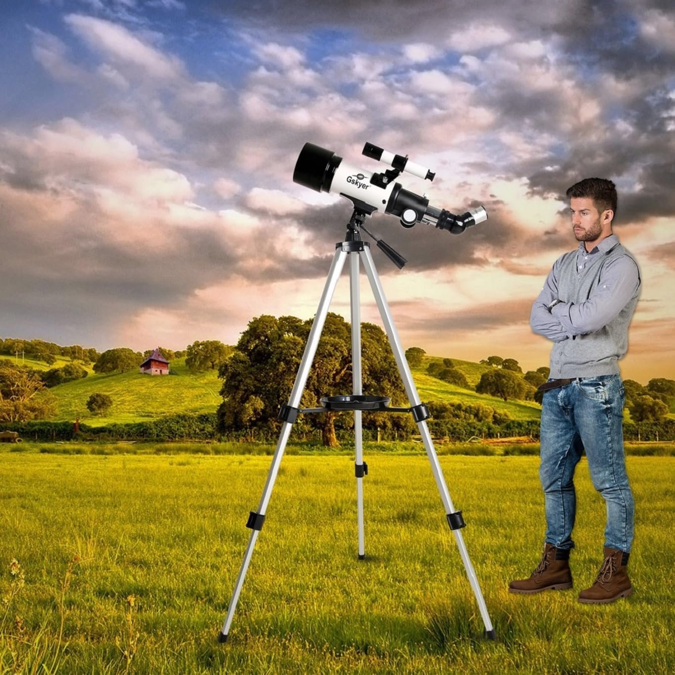 Gskyer Telescope, 70mm Aperture 400mm AZ Mount Astronomical Refracting Telescope for Kids Beginners - Travel Telescope with Carry Bag, Phone Adapter and Wireless Remote. - Image 7