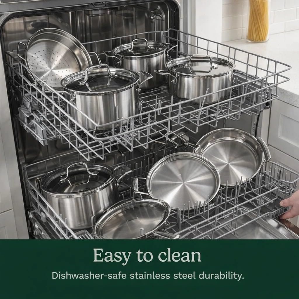 Cuisinart Stainless Steel Pots and Pans Set, Induction Compatible, 12 pc - Image 2