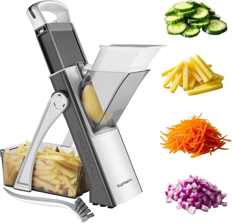 SupMaKin Safe Mandoline Slicer Plus for Kitchen Adjustable Vegetable Slicer