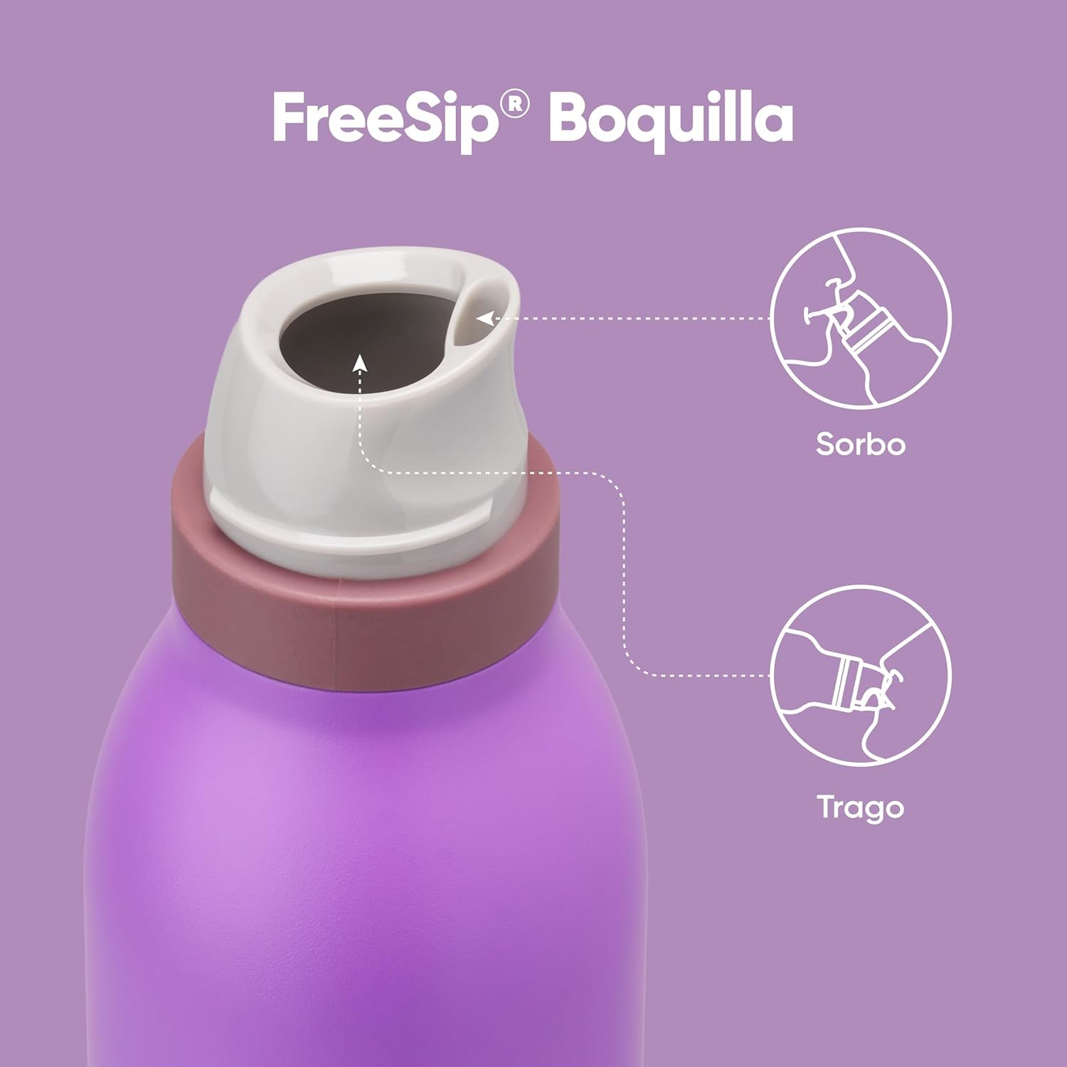 Owala FreeSip Twist Stainless Steel Water Bottle 24 oz California Grapevine - Image 4