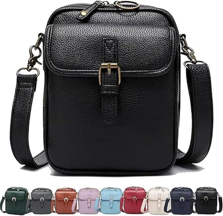 Leather Crossbody Bag for Women,Anti-Theft Messenger Bag with Large Capacity,Built-in Purse Card Slots Shoulder Sling Bag