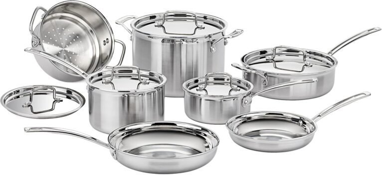 Cuisinart Stainless Steel Pots and Pans Set, Induction Compatible, 12 pc