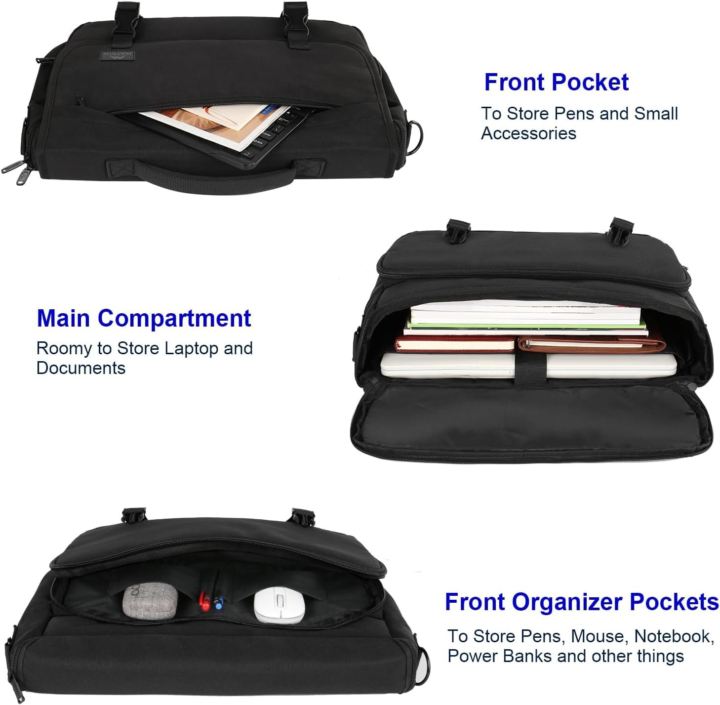 MATEIN Messenger Bag for Men, School Bag Men's Laptop Briefcases for Work - Image 3