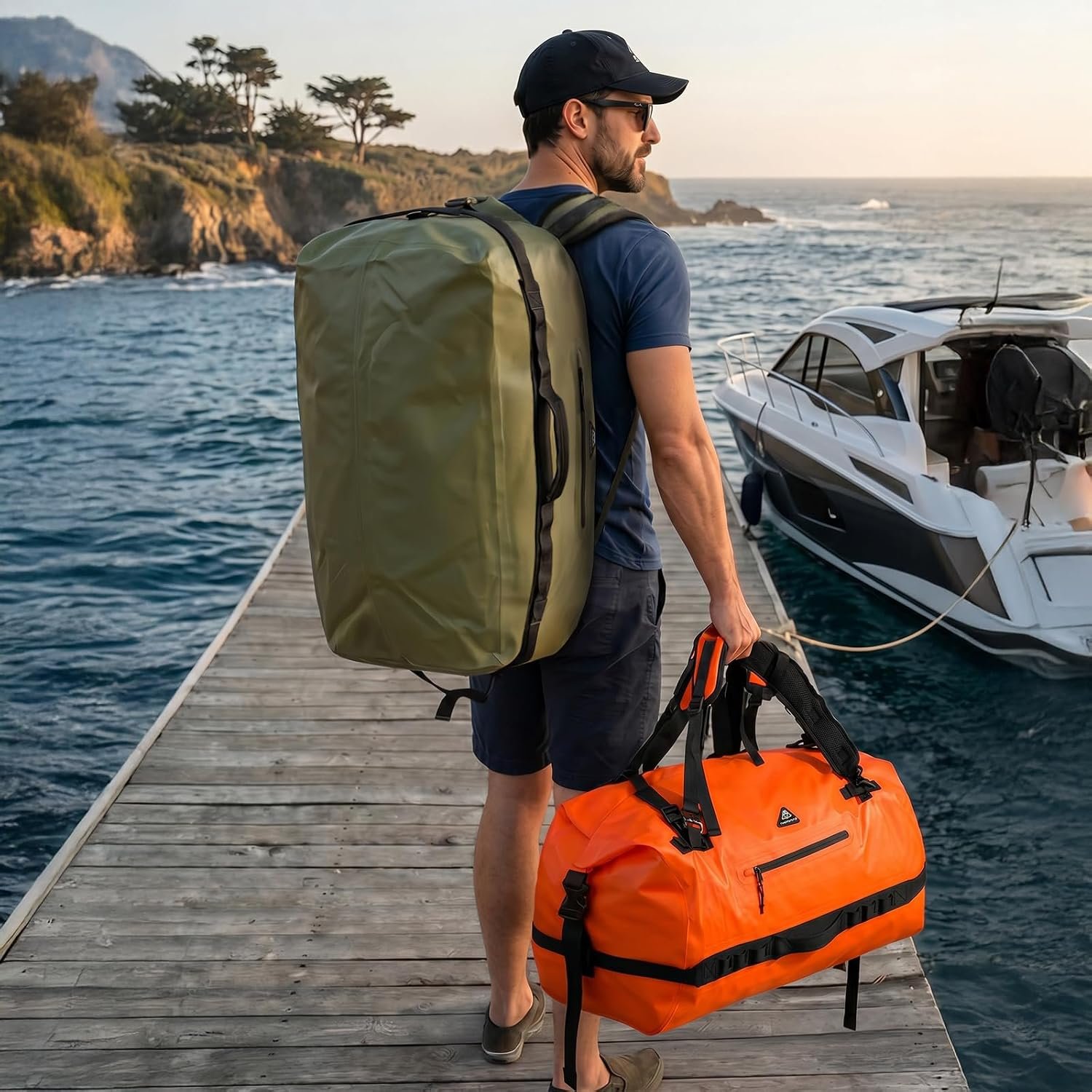 Haimont IPX7 Waterproof Roll-Top Dry Duffel Backpack Bag - Image 9