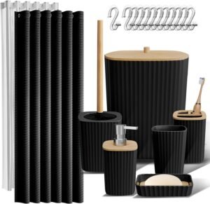 Clara Clark Black Bathroom Set, Sho...