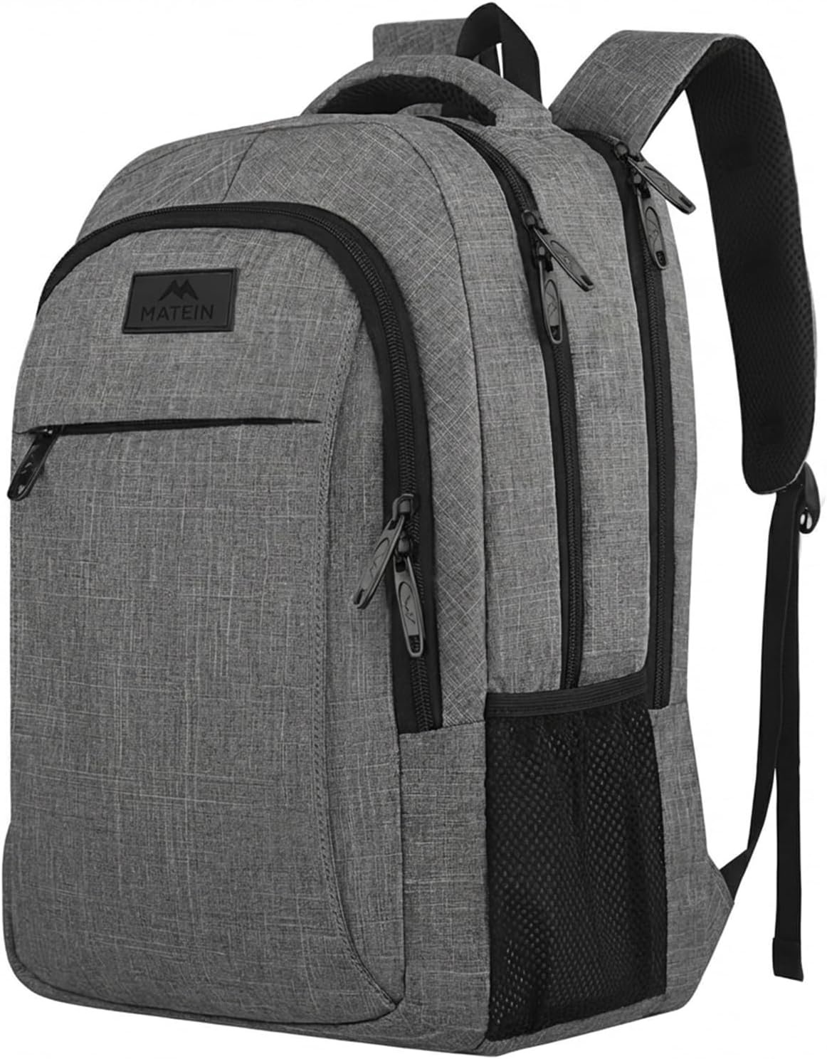 MATEIN Travel Laptop Backpack, 15.6 Inch College School Computer Bag, Grey - Image 9