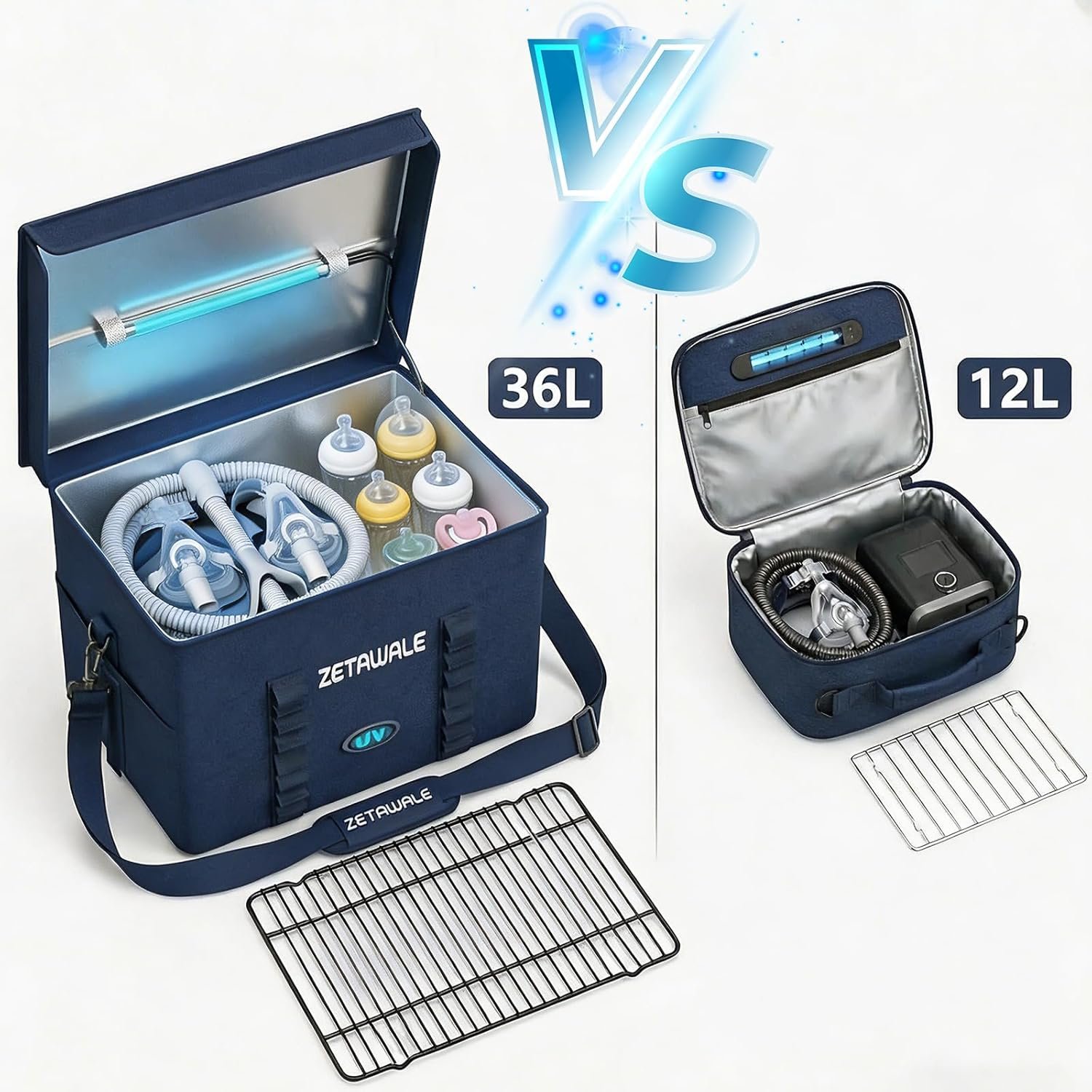 UV Light Sanitizer Box Foldable Large Cleaner and Sanitizing Machine with Timer UVC Light Sanitization Bag Household for Cell Phone,Earphones,Plush Toys,Towels,Keys,Brushes and Combs(36L) - Image 3