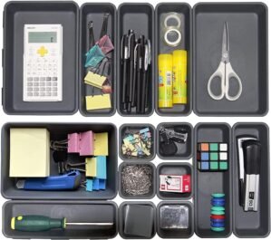 Kutesna 15PCS Plastic Drawer Organi...