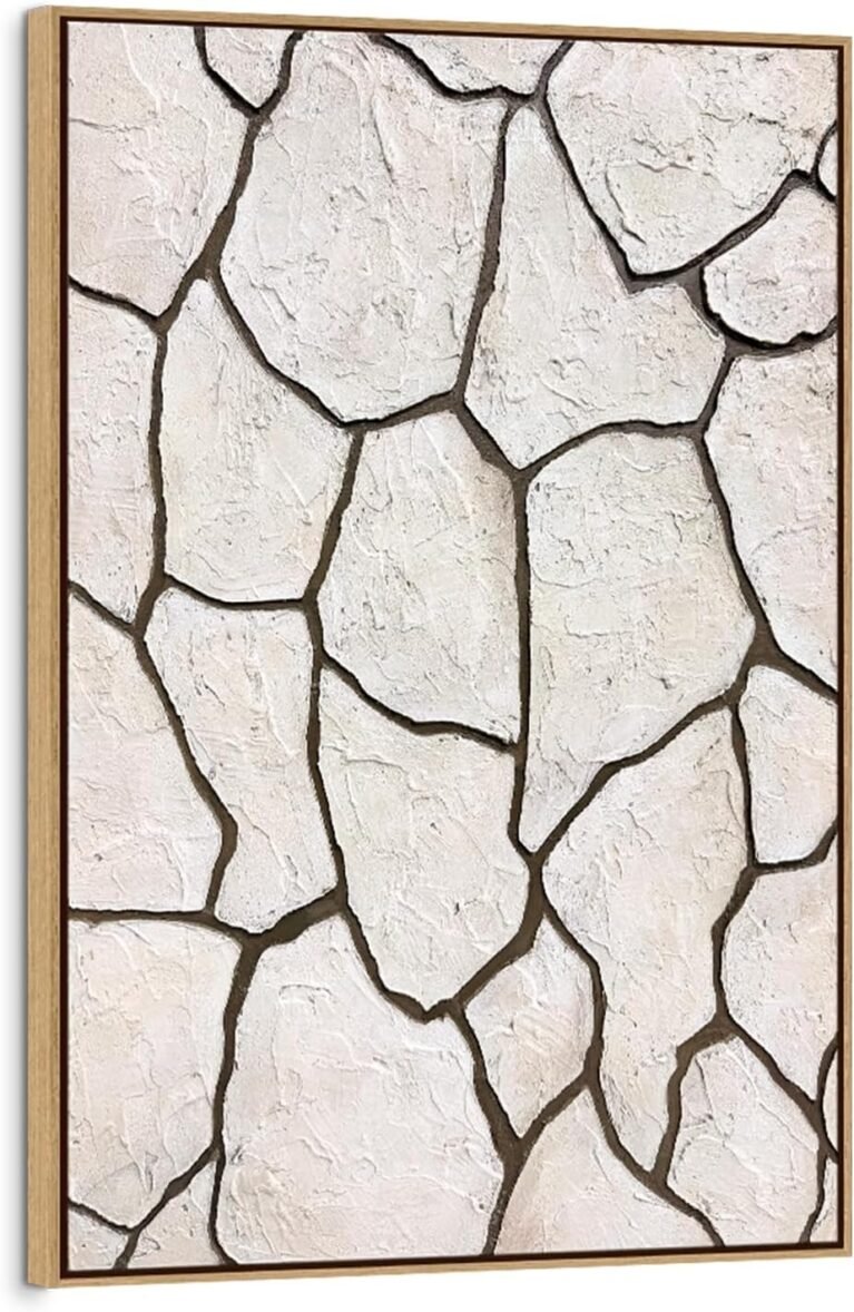 SAFERRYHOME Neutral Abstract Earth Hand Painted Wall Art, Texture, 24"x36"