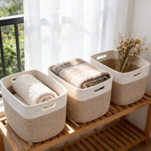 3 Pack Woven Baskets,Storage Basket...