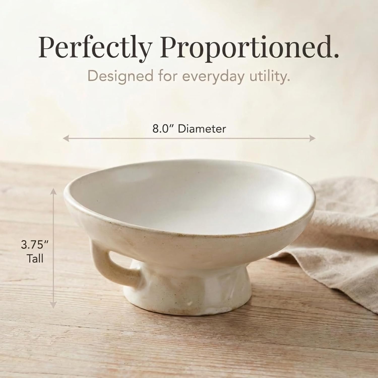 Creative Co-Op Stoneware Bowl w Reactive Glaze, White - Image 2