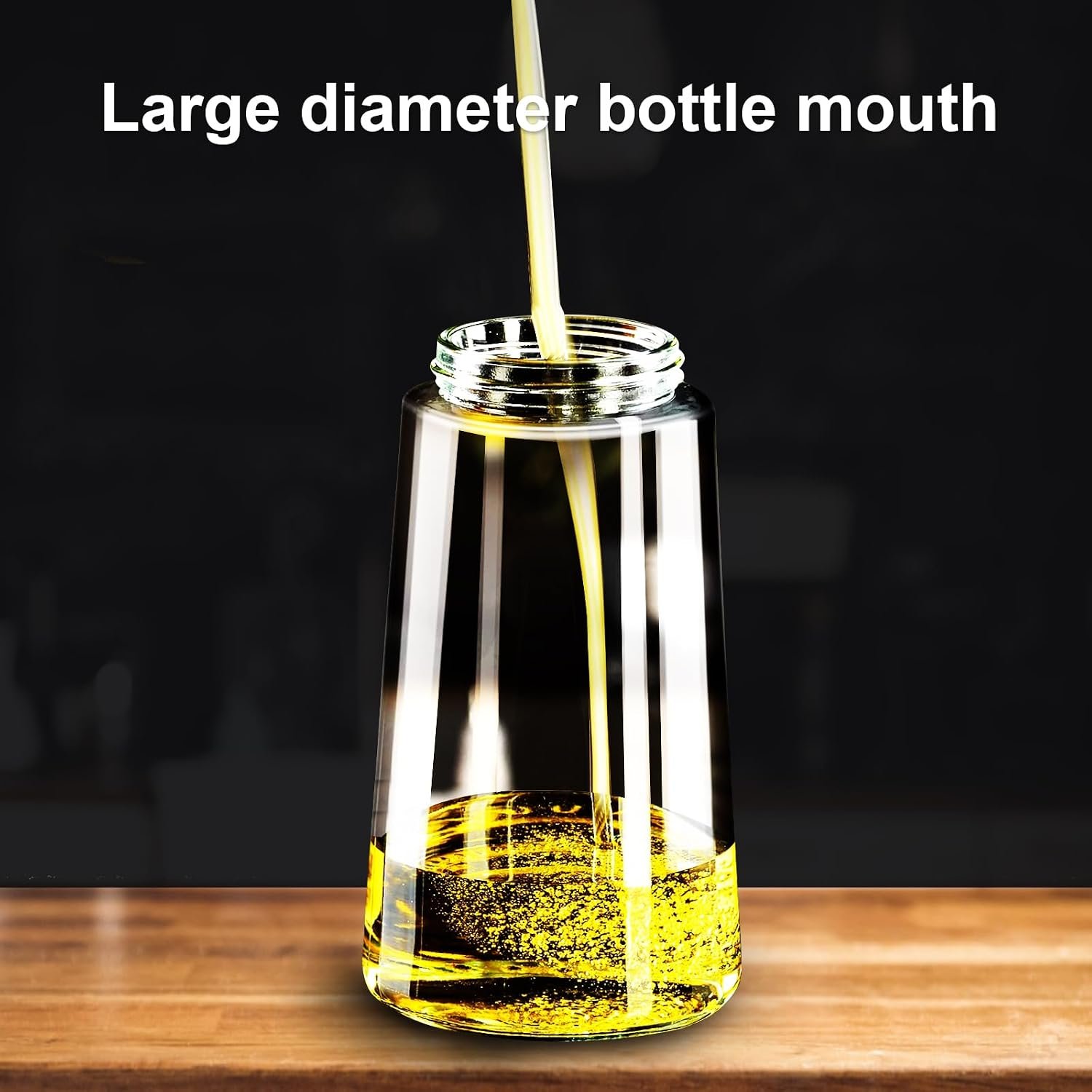 2 in 1 Glass Oil Sprayer & Dispenser,16oz/470ml Olive Cooking, Air Fryer, and Salad, for Kitchen Gadgets and Air Fryer Accessories, w/Stickers (Black) - Image 8