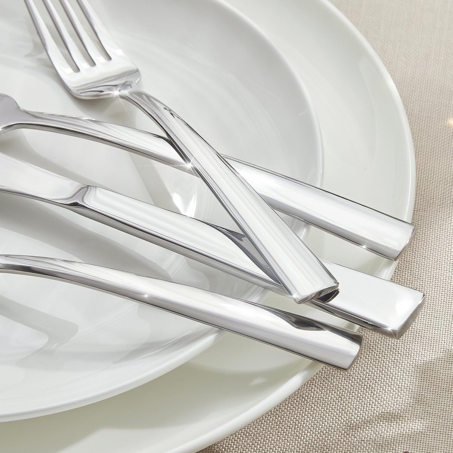 Silverware Set for 8, 40 Piece Heavy Duty 18/10 Stainless Steel Flatware Set, Mirror Polished Cutlery Set with Knives Forks Spoons, Dishwasher Safe Eating Utensils for Home Kitchen Wedding - Image 4
