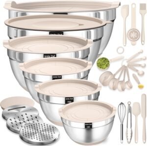 Mixing Bowls with Airtight Lids Set...