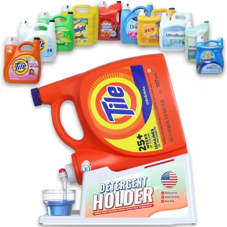 Liquid Laundry Detergent Holder Stand with Drip Tray - 1 Pack - White