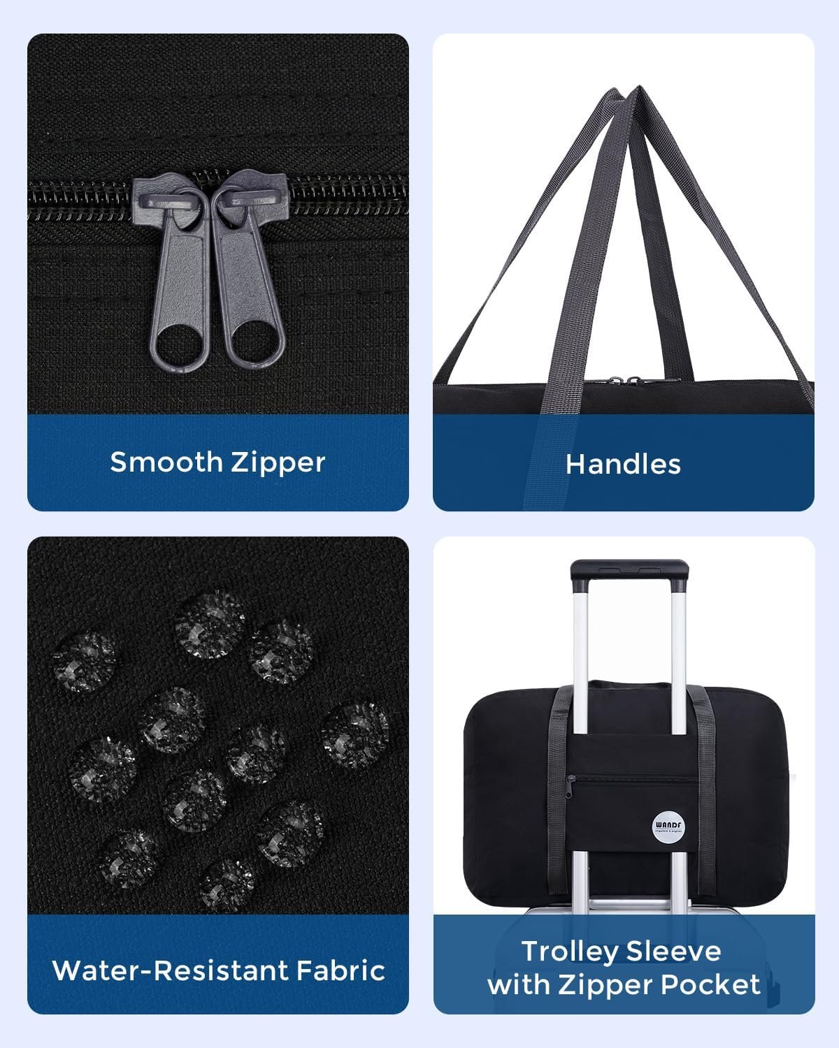 WANDF Personal Item Travel Bag, Carry On Duffle Bag Women - Image 5