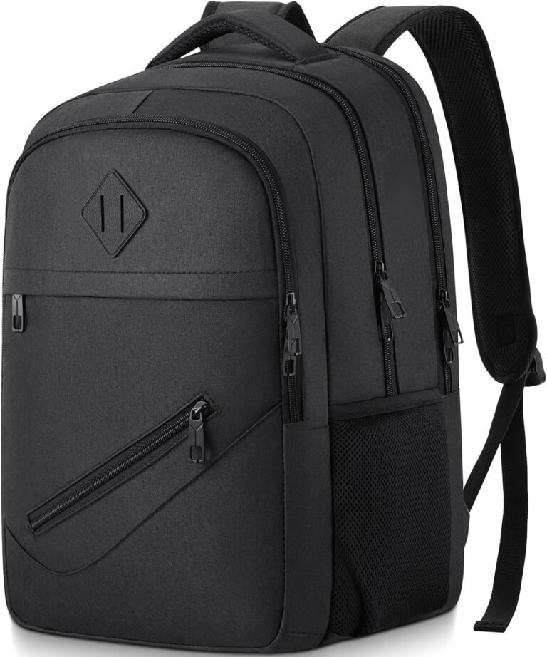 BIKROD Backpack for Men and Women, School Backpacks for Teen Boys Girls, Water Resistant Sturdy Anti Theft Travel Laptop Backpack, Black Student Bookbag Fits 15.6 Inch Laptop, Gifts