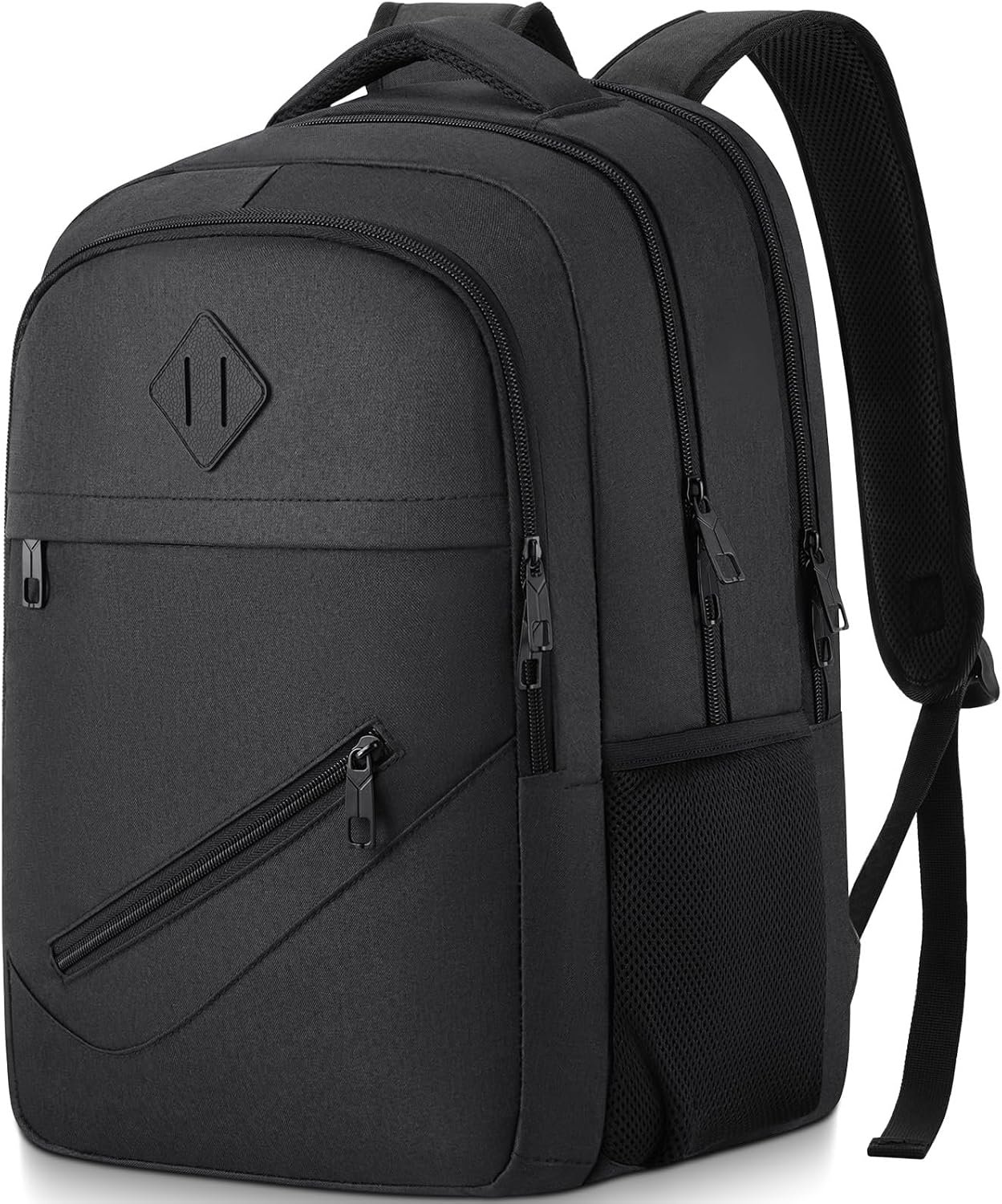 BIKROD Backpack for Men and Women, School Backpacks for Teen Boys Girls, Water Resistant Sturdy Anti Theft Travel Laptop Backpack, Black Student Bookbag Fits 15.6 Inch Laptop, Gifts
