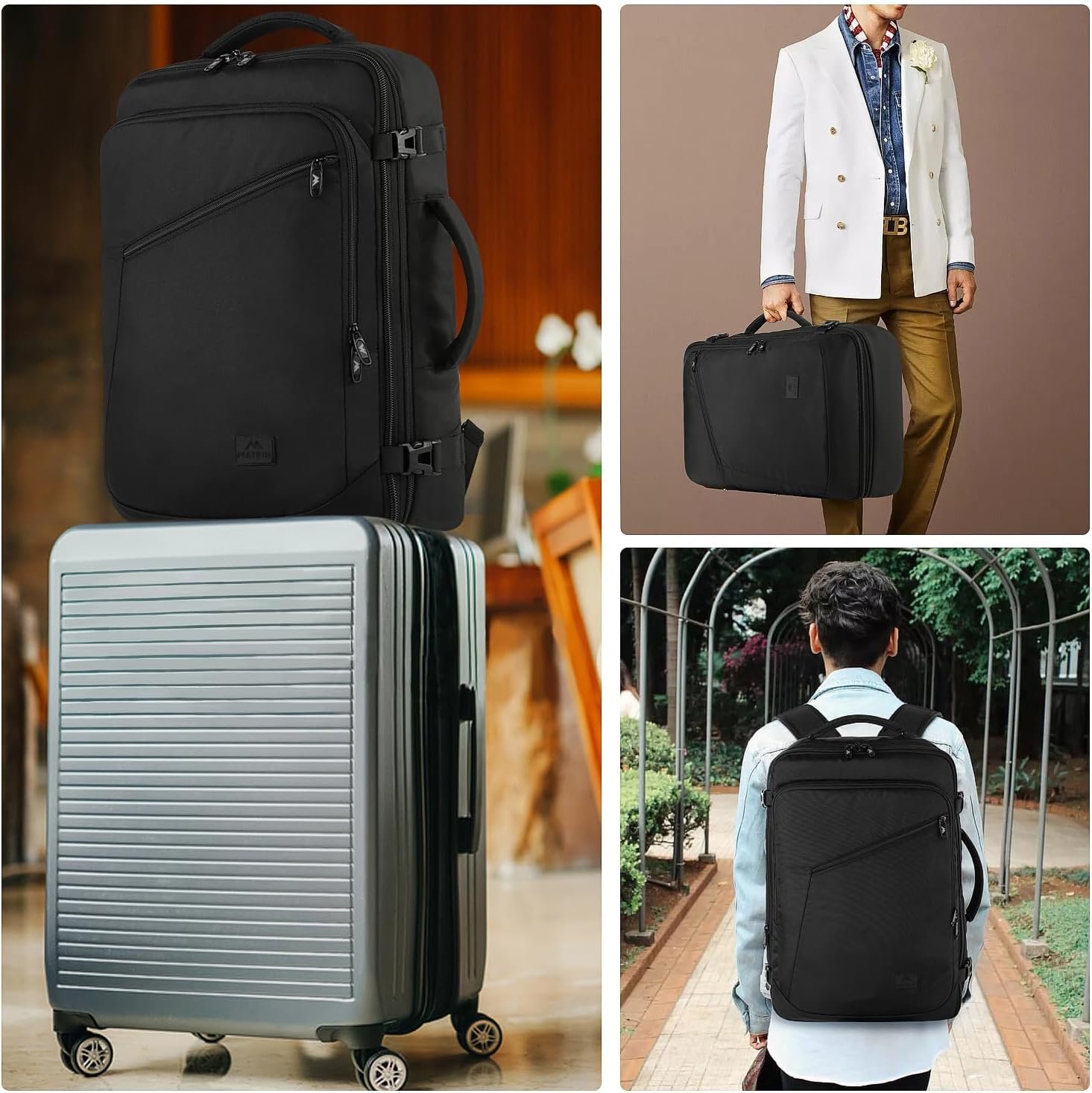 MATEIN Carry on Backpack, Extra Large Expandable Travel Backpack for Men - Image 6