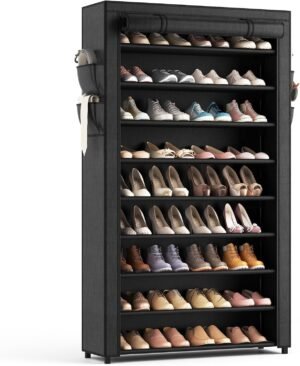 LANTEFUL Shoe Rack with Covers R...