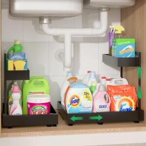 REALINN Under Sink Organizer, L-Sha...