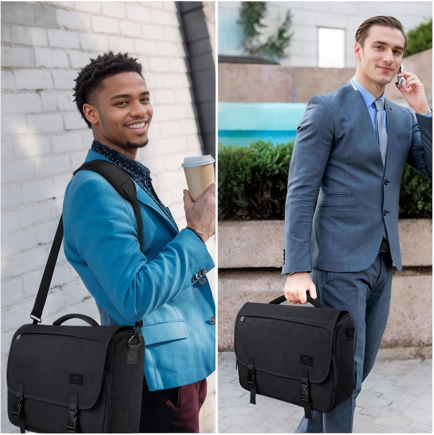 MATEIN Messenger Bag for Men, School Bag Men's Laptop Briefcases for Work - Image 7