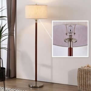 Walnut Brown Modern Floor Lamp for ...