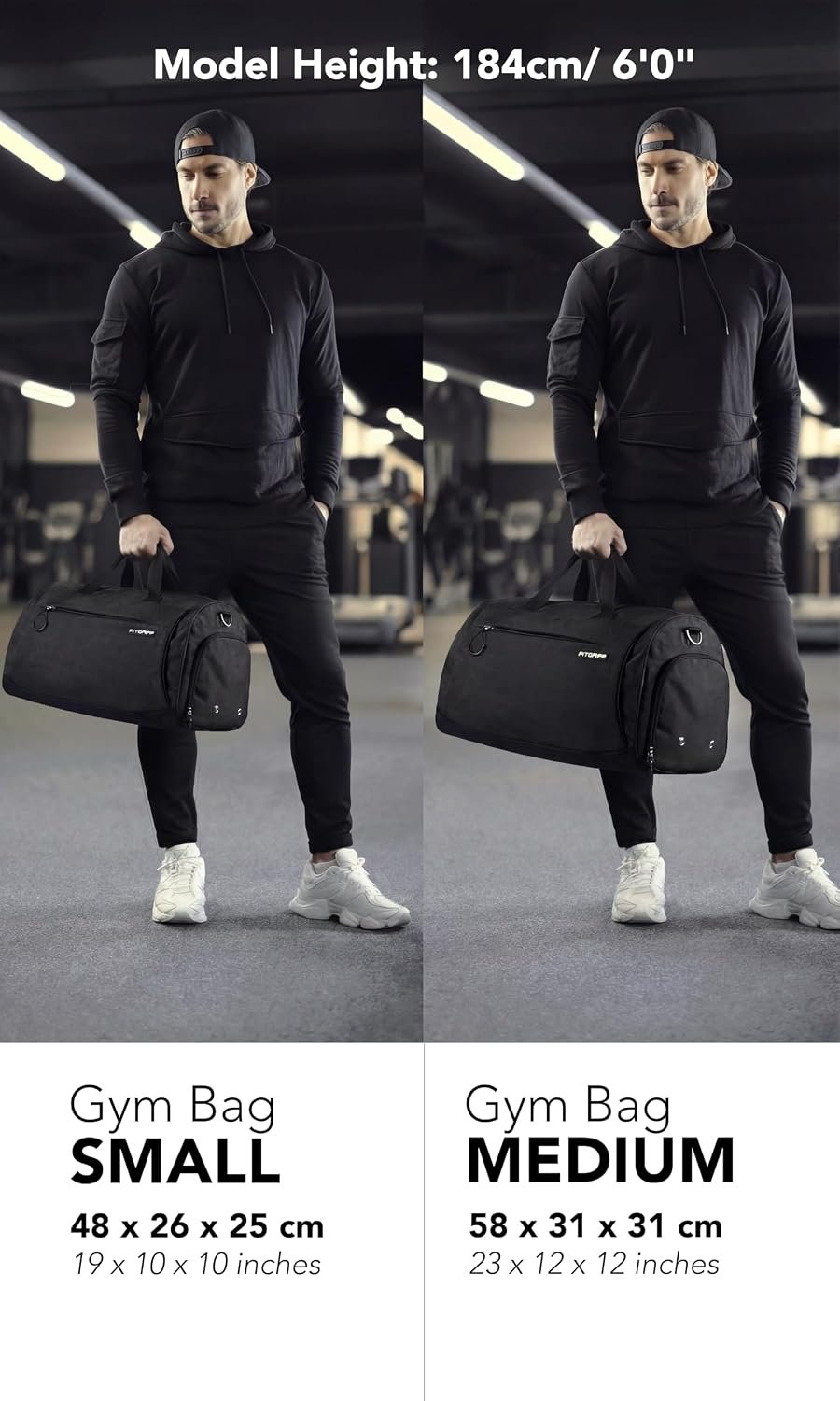Fitgriff® Gym Bag for Men & Women with Shoe & Wet Compartment - Duffle Bag for Travel, Sports, Fitness & Workout - Image 3