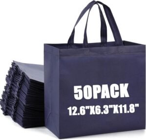 50pcs Reusable Grocery Bags with Ha...