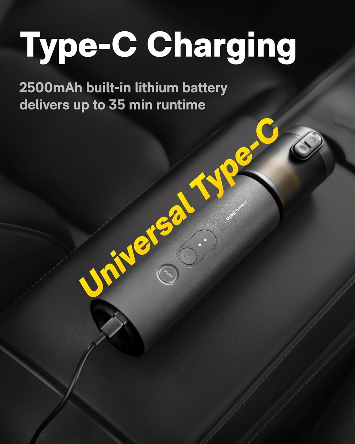 HOTO Car Vacuum Portable Cordless, 4-in-1 Mini Handheld Vacuum, 20000Pa - Image 9