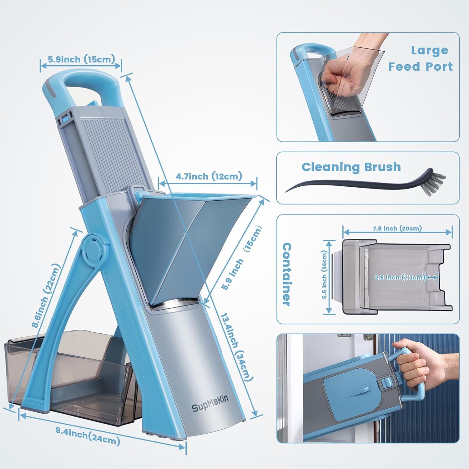 SupMaKin Safe Mandoline Slicer Plus for Kitchen Adjustable Potato Slicer - Image 6