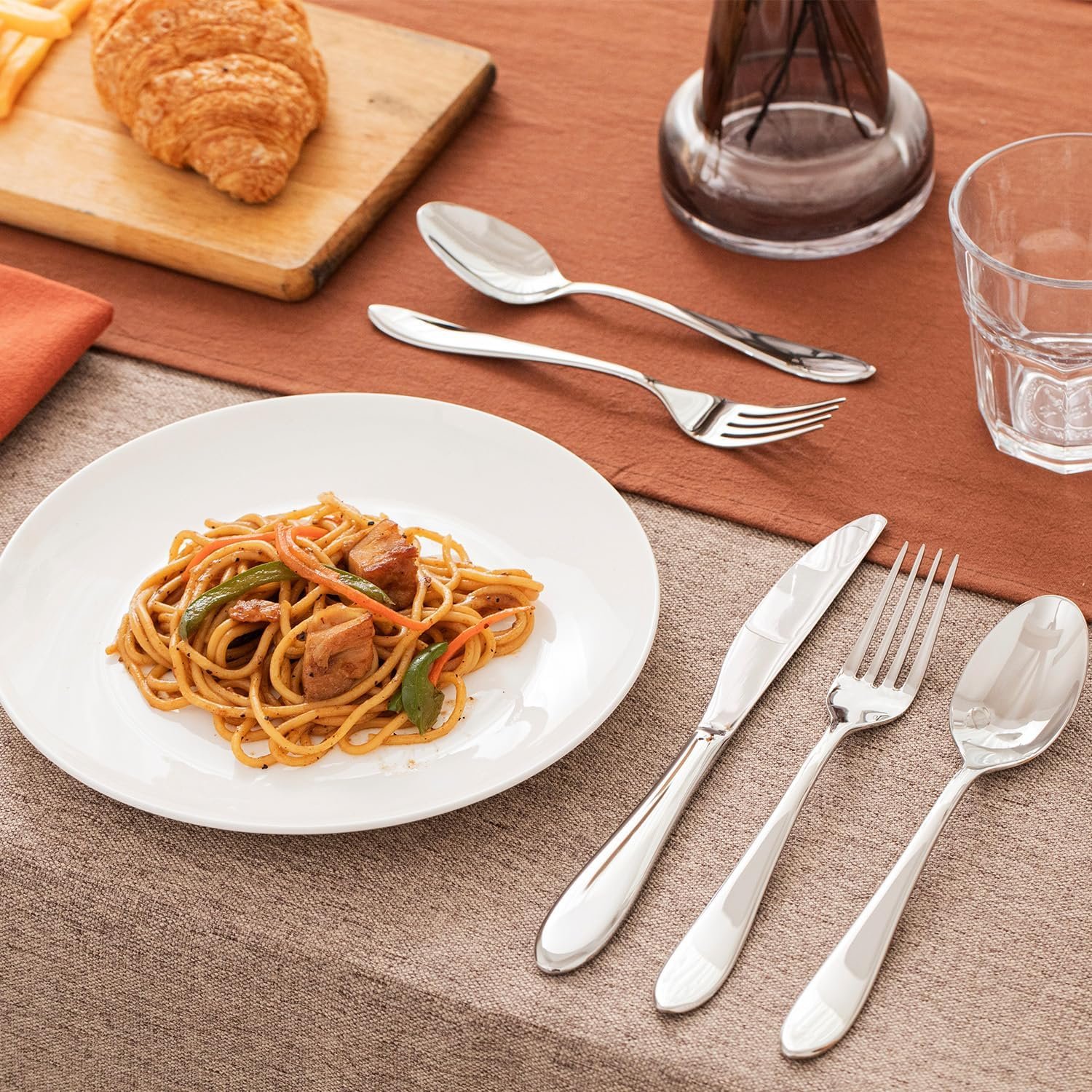 KINGSTONE 40-Piece Silverware Set for 8,18/10 Stainless Steel - Image 7