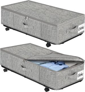Large Sturdy Under Bed Storage with...