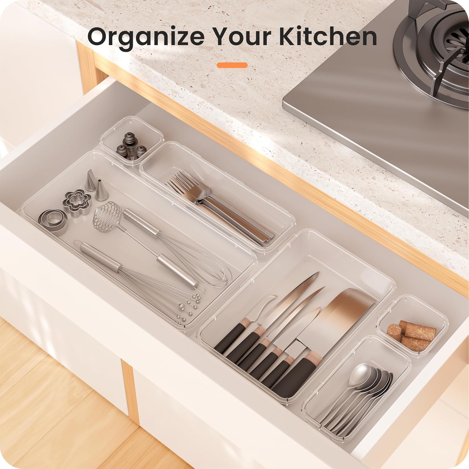 A-LuGei 【Military Grade Drawer Organizer for Vanity Bathroom Makeup Desk - Image 9