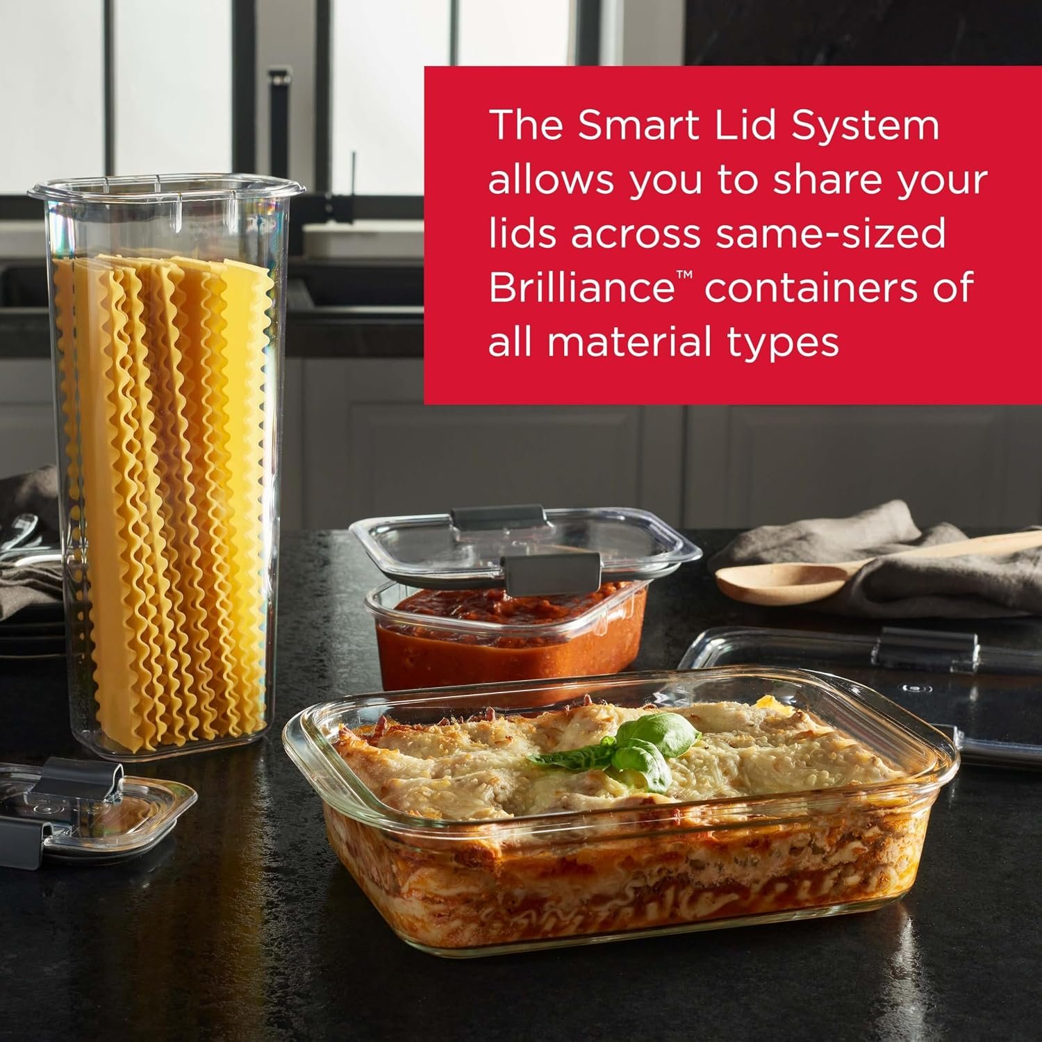 Rubbermaid Brilliance Glass Food Storage Containers, Assorted Sizes, Set of 9, BPA-Free, Leak-Proof, Clear - Image 4
