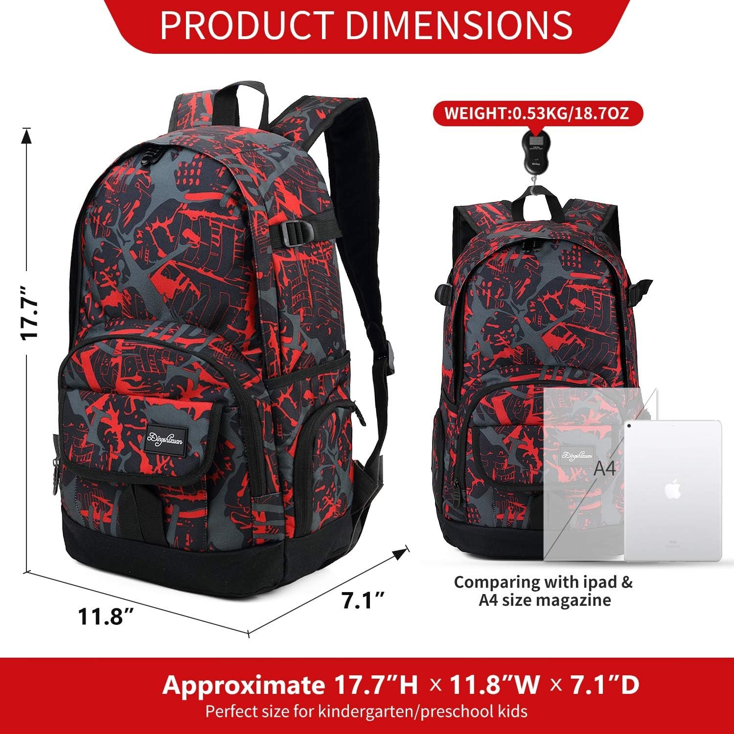 rickyh style School Backpack Travel Bag for Men & Women Lightweight College - Image 2
