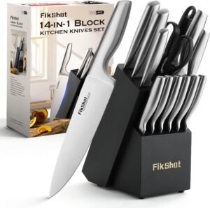 FIKSHOT Kitchen Knife Set, German S...