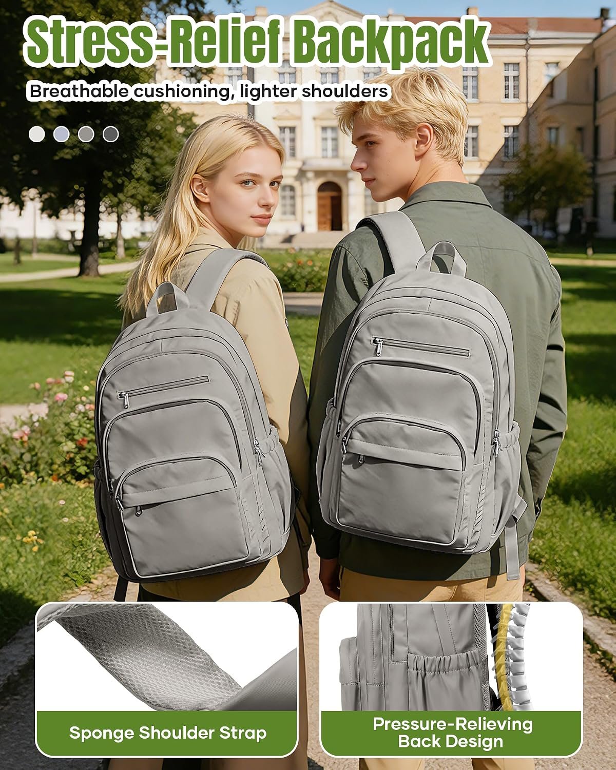 High School Backpack Women, College Backpack, School Bookbag For Boys Girls - Image 5