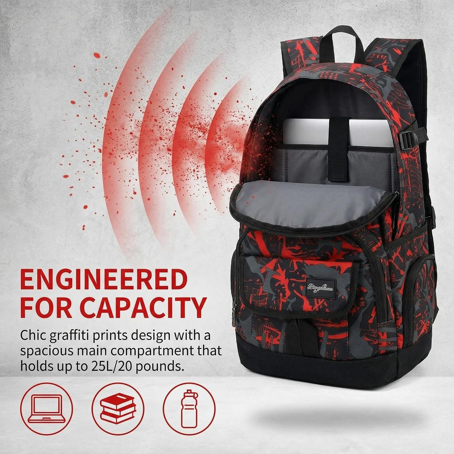 rickyh style School Backpack Travel Bag for Men & Women Lightweight College - Image 3