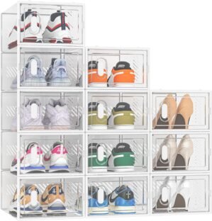 SIMPDIY Clear Shoe Storage Boxes, S...
