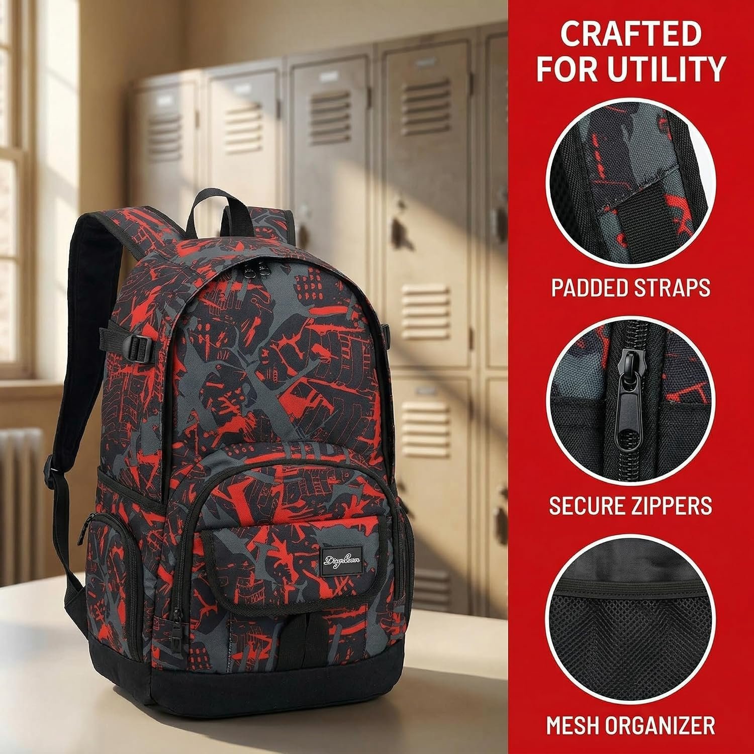 rickyh style School Backpack Travel Bag for Men & Women Lightweight College - Image 4
