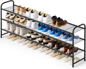 KEETDY 3-Tier Long Shoe Rack for Cl...
