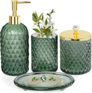 Haturi Glass Bathroom Accessories S...
