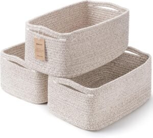 3 Pack Small Storage Baskets for Or...