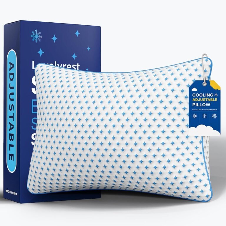 Queen Pillow 1 Pack, Cooling Shredded Memory Foam Pillow