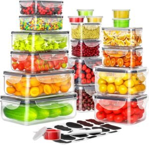 40 PCS Food Storage Containers with...