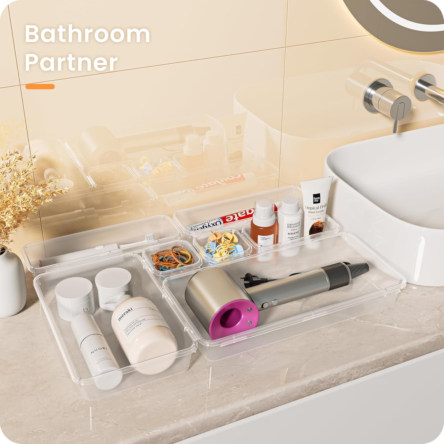 A-LuGei 【Military Grade Drawer Organizer for Vanity Bathroom Makeup Desk - Image 8