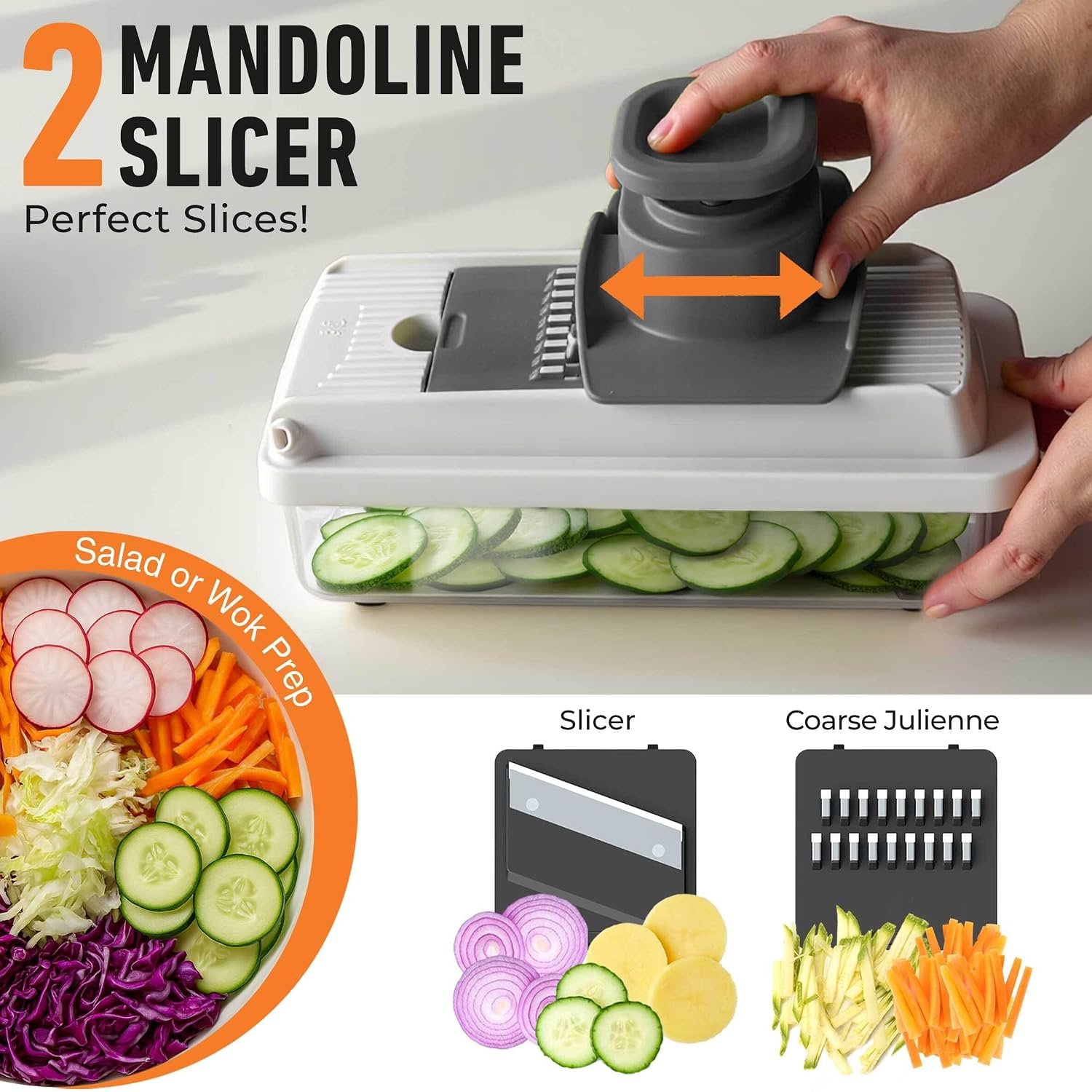 Mueller Vegetable Chopper Mandoline Slicer, Food Veggie Chopper - Image 4